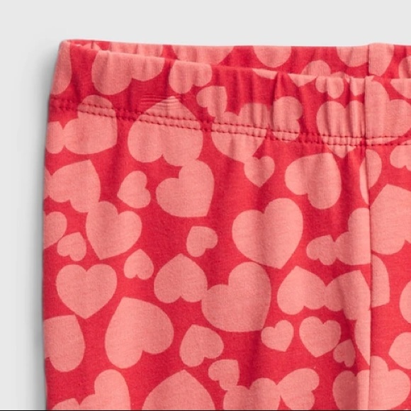 NWT GAP 2Y pink heart leggings Valentines - Picture 2 of 2